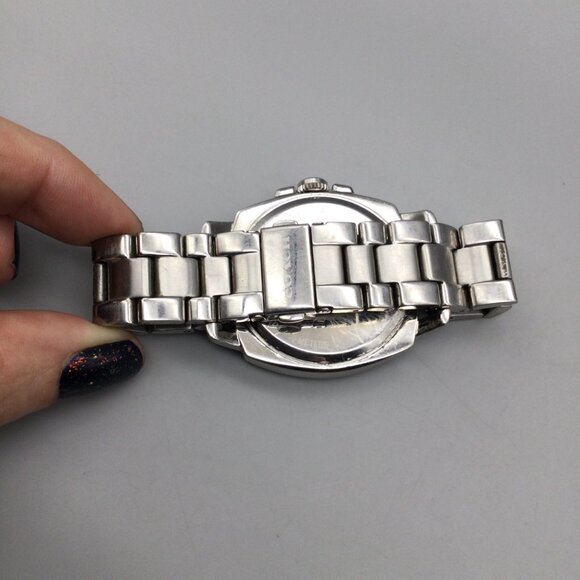 Coach Boyfriend Watch Women 40mm Stainless Multifunction New Battery 6.75" - Picture 7 of 13